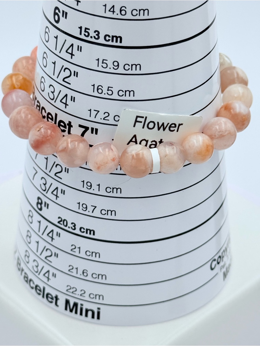 Flower Agate Stone Beaded Bracelet - Picture 3 of 4